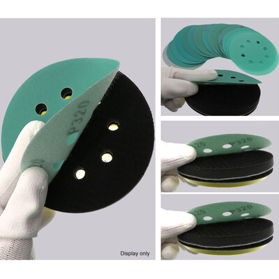 

20pcs 8 Holes Sandpaper Hook Loop Film Sanding Disc Sheet Polish Wet&dry Sanding