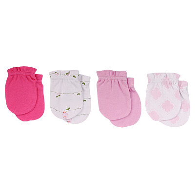 

0-6Months Baby Accessories Newborn For Babies Baby Girls Boys Cotton 34Pcslot Print Baby Gloves Mittens Baby Anti Scratching