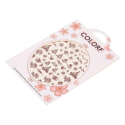 

Xmas Snowflake Decals Nail Stickers Nail Art Decorations Adhesive 3D Charms Designs Manicure for Christmas New Year