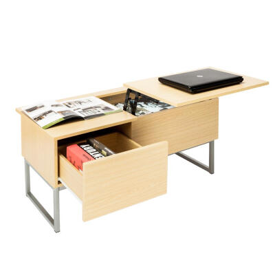 

Wood Modern Lift Top Coffee Table w Hidden Compartment Storage Drawer