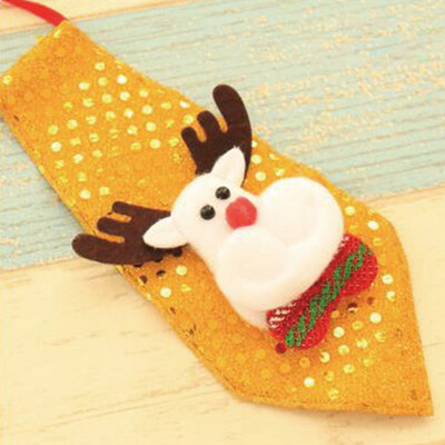 

〖Follure〗Christmas Decorations Adult Children Small Gift Tie Shiny Bow Tie