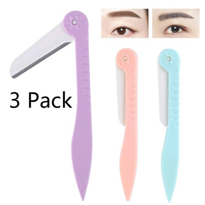 

New 3pcs Face & Eyebrow Hair Removal Razors Trimmer Shaper Shaver Cosmetics Set