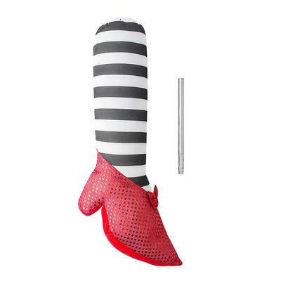 

Halloween Witch High Heel Striped Legs Horror Scary Decor Stage Party Props