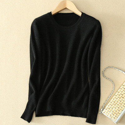 

Women Casual O-neck Knitted Sweater Long Sleeve Loose Jumper Tops Knitwear