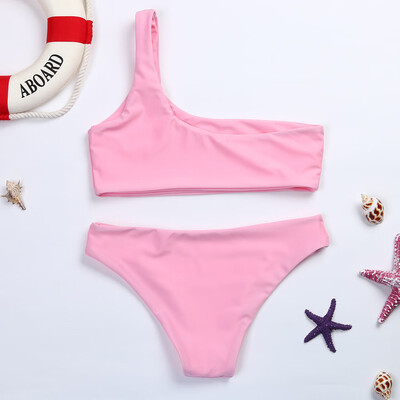 

Roseonmyhand Women One Shoulder Bikini SWaisted Bralette Swimsuit Beach Bikini Set Swinwear