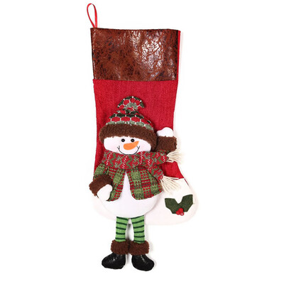 

Tailored Happy New Year Christmas Stocking Sock Candy Gift Bag Xmas Tree Hanging Ornament