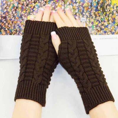 

New Arrivals Men Women&39s Fashion Unisex Knitted Fingerless Winter Gloves Soft Warm Mitten Solid Color