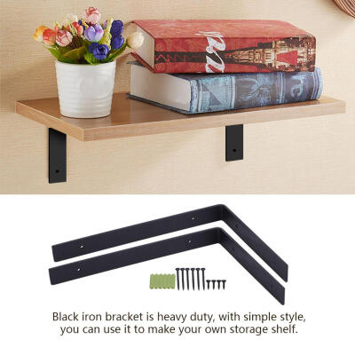 

1 Pair Iron Heavy Duty Shelf Wall Brackets for Wooden Storage Organizer Shelves DIY Home Decor Shelf Wall BracketShelf Bracket