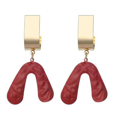 

Korean Trendy U shape Earrings irregular V word Dangle Drop Earrings For Women Statement Earings Fashion Jewelry 2019 Oorbellen