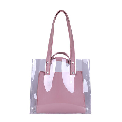 

Women Transparent Jelly Handbag PVC Clear Messenger Shoulder Bag Summer Waterproof Beach Tote Sac A Main Femme T2G