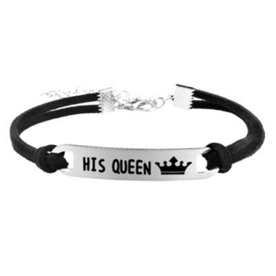 

Her King His Queen Pair Crown Alloy Bracelet Girls Accessory Unisex Bracelet Jewelry Valentines Day Hot Gift