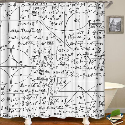

Shower Curtain Simple Style Printed Blackout Curtains Waterproof Mildew-proof Bathroom Curtain 71"x71