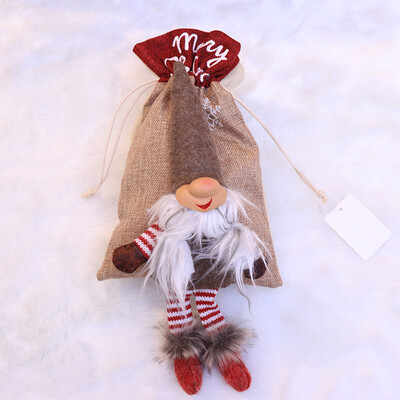 

Gobestart Christmas Santa Cute Ornaments Festival Party Xmas Candy Bag Storage Decoration