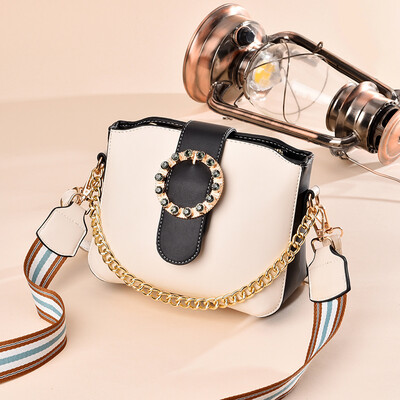 

Bucket bag female summer fresh small slung ins Joker chain foreign-style texture shoulder portable