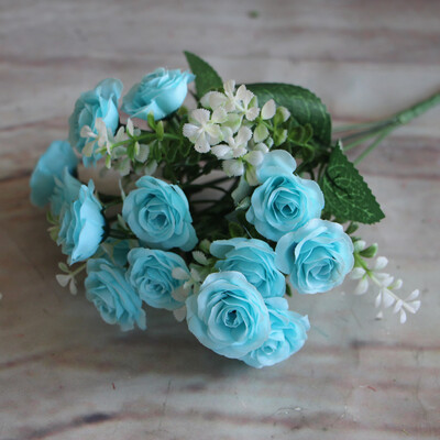 

Pretty Charming Wedding Decoration 15 Buds 1 Bouquet Mini Rose Artificial Silk Flower Bride Bridal Home l wedding decoration