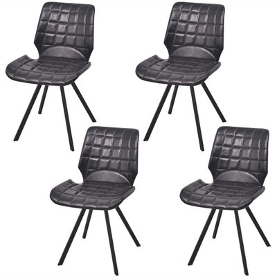 

Dining Chairs 4 pcs Artificial Leather Black