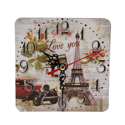 

Gobestart Vintage Style Non-Ticking Silent Antique Wood Wall Clock For Home Kitchen Office