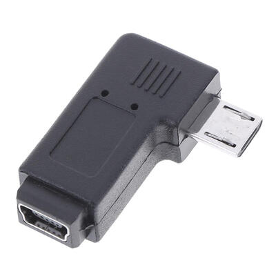 

90 Degree Mini USB Female to Micro USB Male Date Transfer Adapter Connector