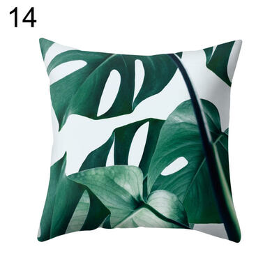 

Forest Leaf Print Pillow Case Waist Throw Cushion Cover Car Office Home Decor
