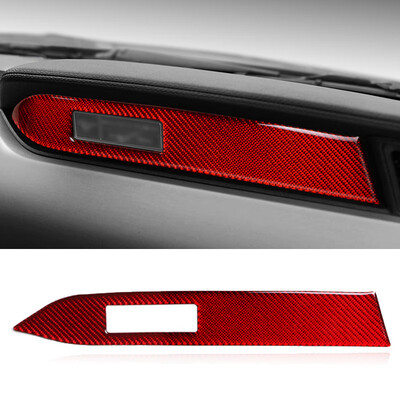 

Carbon Fiber Instrument Panel Strip Car Auto Red Sticker For Ford Mustang 2015