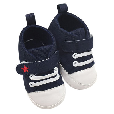 

Sports Sneakers Soft Soled Canvas Crib Shoes Anti-Slip Shoes First Walkers