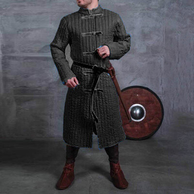 

Medieval Mens Steampunk Retro Jacket Gothic Vintage Long Coat Cosplay Costumes