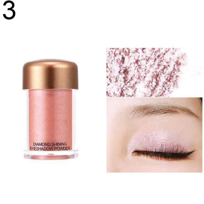 

12 Colors Shiny Eyeshadow Powder Glitter Pigment Makeup Brightening Highlighter