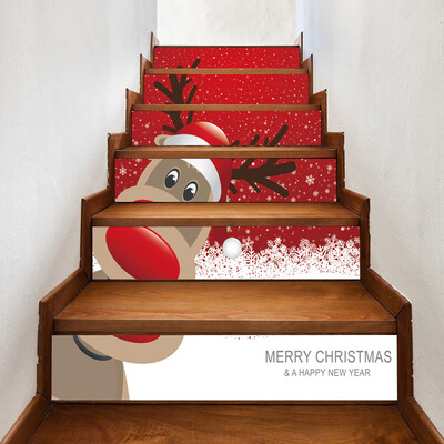 

Tailored Christmas 3D Simulation stair stickers Waterproof Wall Stickers DIY Home Decor