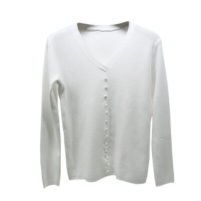 

Women Sweaters Spring Autumn Fashion Solid Color Button Loose Knitted Sweater Female Sweet V-neck Bottoming Sweater Tops