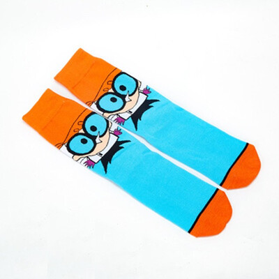 

Personality cute Anime socks Fashion Cartoon happy Men women Sock novelty Stitching pattern cotton crew skarpety sox