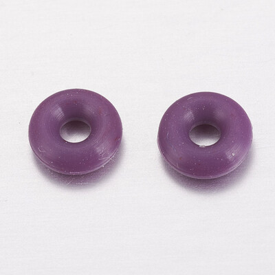 

Rubber O Rings Fit European Clip Stopper Beads Purple 2mm