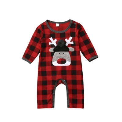

US Christmas Newborn Baby Girl Boy Clothes Deer Romper Bodysuit Jumpsuit Outfits