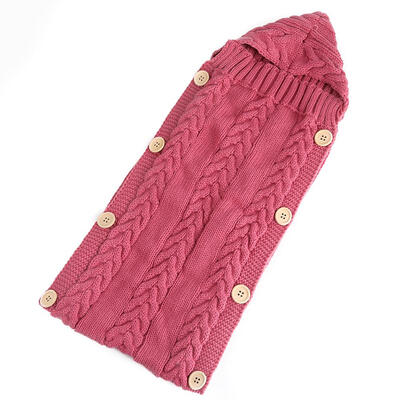 

Cute Baby Knitted Sleeping Bag Infant Swaddle Wrap Newborn Stroller Blanket
