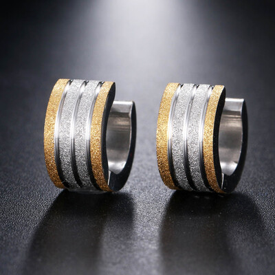 

Fashion Women And Men Stainless Steel Stud Earrings Jewelry Steam Punk Scrub Male Earrings Free Shipping