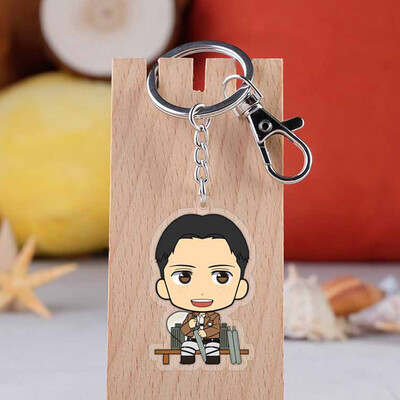 

Attack On Titan Anime Acrylic Double-sided Transparent Keychain Cute Pendant
