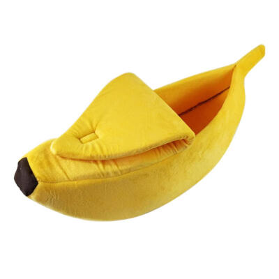 

Soft Fleece Banana-shaped Pet Mat Winter Warm Nest Cat Dog Kennel Cave Bed