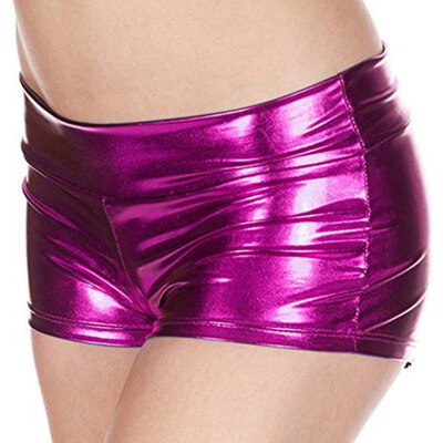 

New Dancing Club Show Clothing Patent Leather PU Shorts Sexy Boxer Shorts