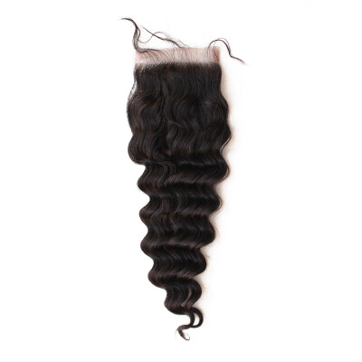 

Dolago Peruvian Deep Wave Lace Closure 120 Density Human Hair 4x4 Free Part Closure Virgin Hair