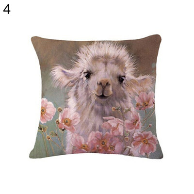 

Llama Alpaca Linen Throw Pillow Case Cushion Cover Sofa Bed Car Office Decor