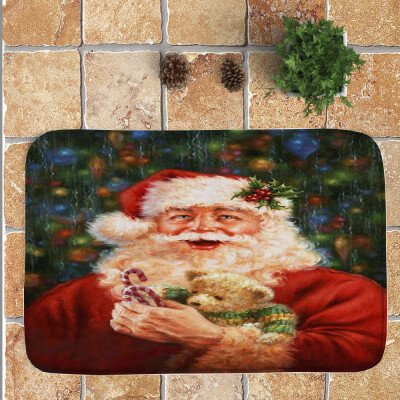 

Gobestart Merry Christmas Welcome Doormats Indoor Home Carpets Decor 40x60CM