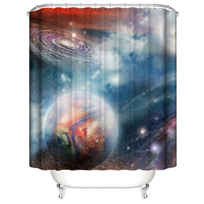 

Toponeto New Waterproof Shower Curtain with 12 Hooks 3D Printed Bathroom Polyester