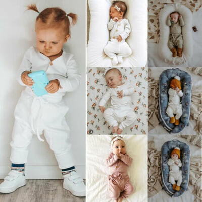 

Toddler Baby Girls Boys Flower Tops Bodysuit Pants Autumn Outfits Clothes 0-18M