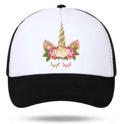 

Cute Unicorns Kids Girls Mesh Cap Trucker Hats Adjustable Baseball Cap