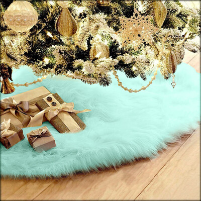 

Tailored 75cm Christmas Plush Long Haired Christmas Tree Skirt Christmas Home Decor GN