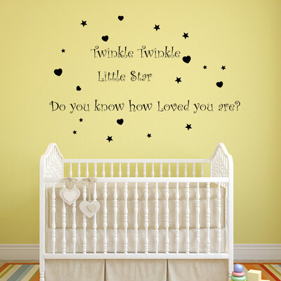 

〖Follure〗Twinkle Twinkle little Star Removable Mural Wall Stickers Wall Decal Room Home