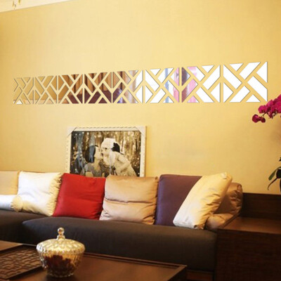 

Siaonvr 32Pcs 3D Mirror Acrylic Wall Sticker DIY Art Vinyl Decal Home Decor Removable BK