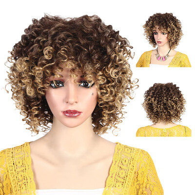 

Gobestart High Temperature Silk Breathable Rose Net Long Curly Hair Explosion Head Wig