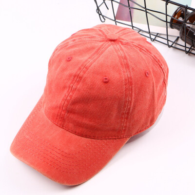 

Korean version of baitou do old baseball cap water wash denim eaves hat female male students street hipster hat summer