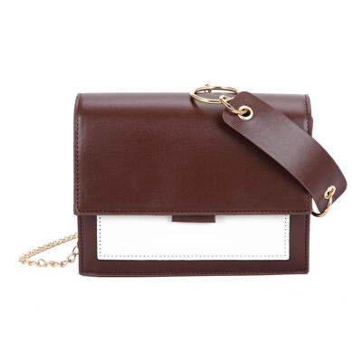 

Women Vintage Mini Square Bags PU Splicing Casual Shoulder Crossbody Bag