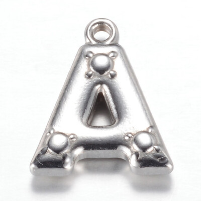 

304 Stainless Steel Charms Stainless Steel Color LetterA 152x13x3mm Hole 12mm